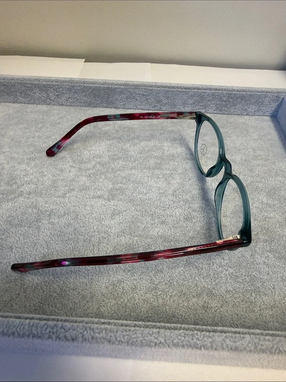 NWOT Ideal Optics Now Round Teal Blue / Green Plastic Eyeglasses Eyesize 46